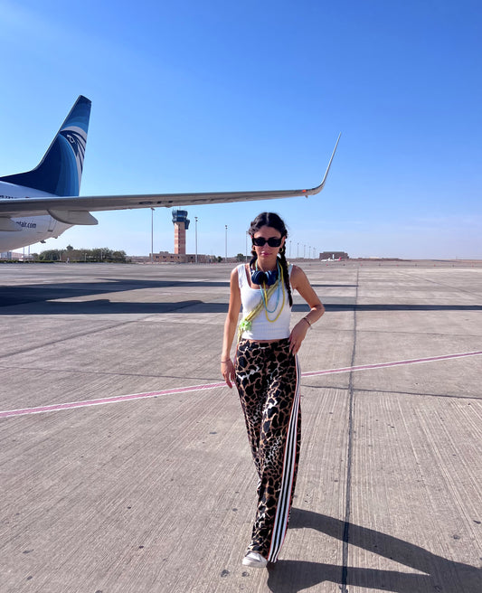 Leopard x Orange Pants