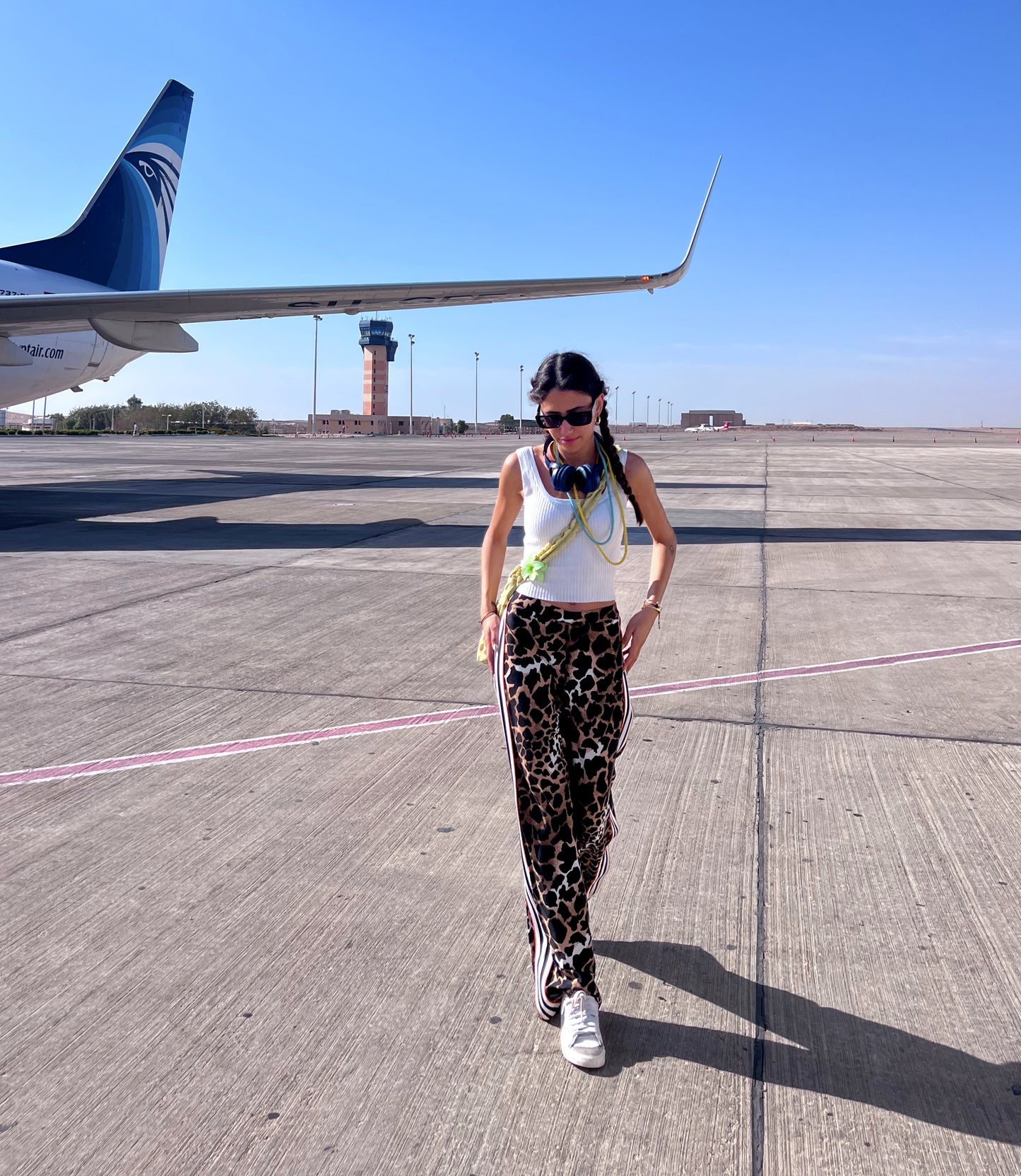 Leopard x Orange Pants