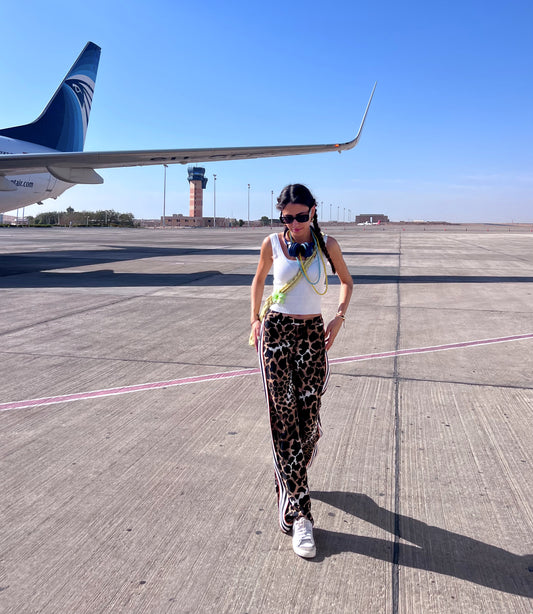 Leopard x Orange Pants