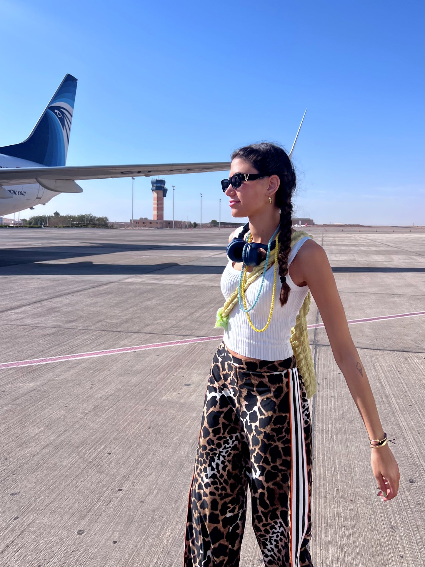 Leopard x Orange Pants