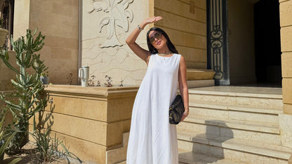 Balloon White Dress