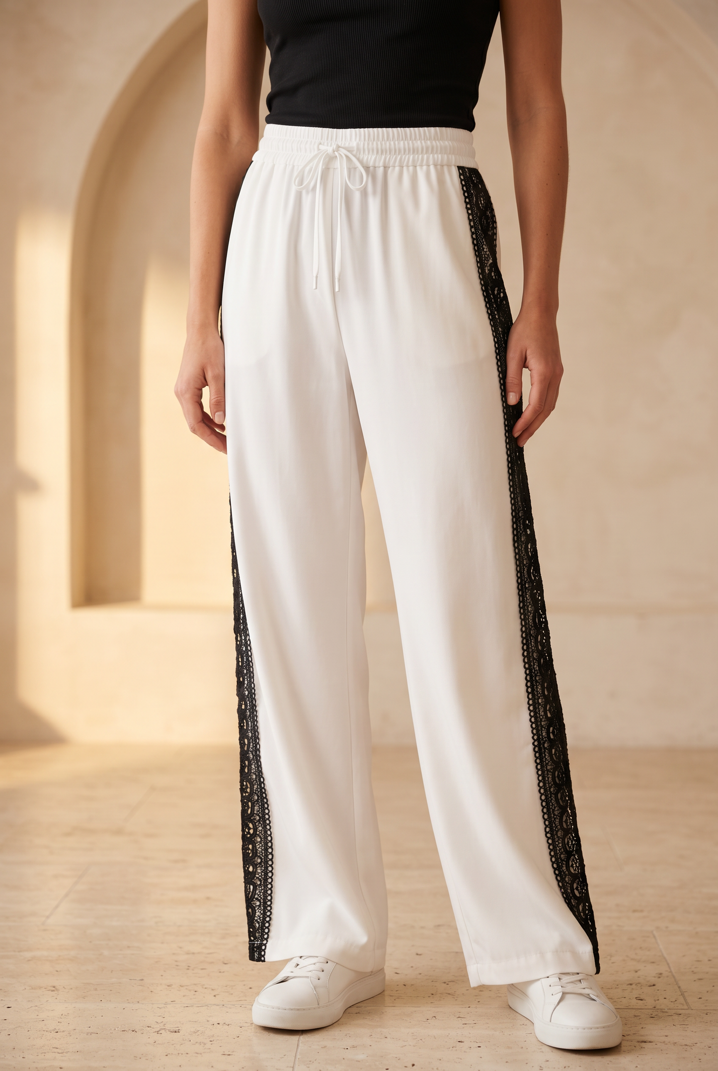Celeste Lace – Pants – White