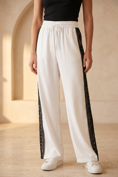 Celeste Lace – Pants – White