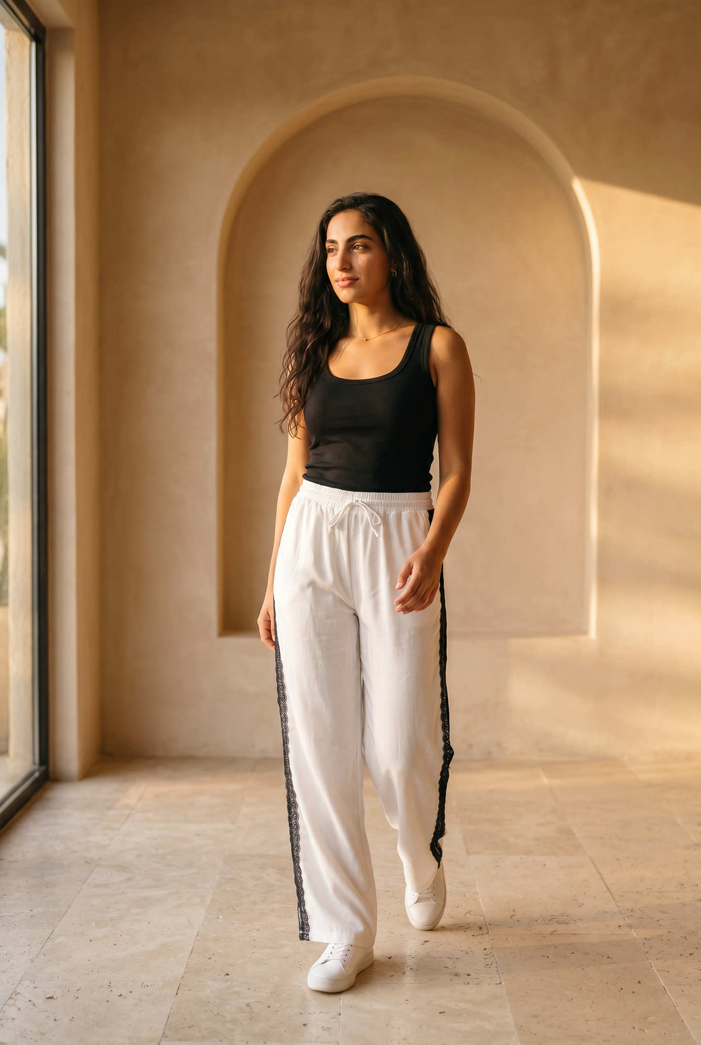 Celeste Lace – Pants – White