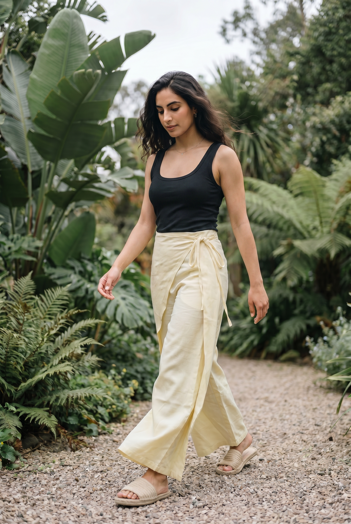 Rhea Linen Wrap – Pants