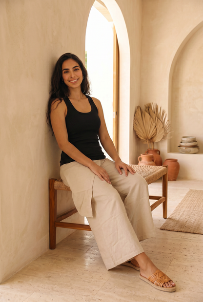 Rhea Linen Wrap – Pants