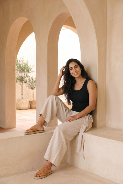 Rhea Linen Wrap – Pants