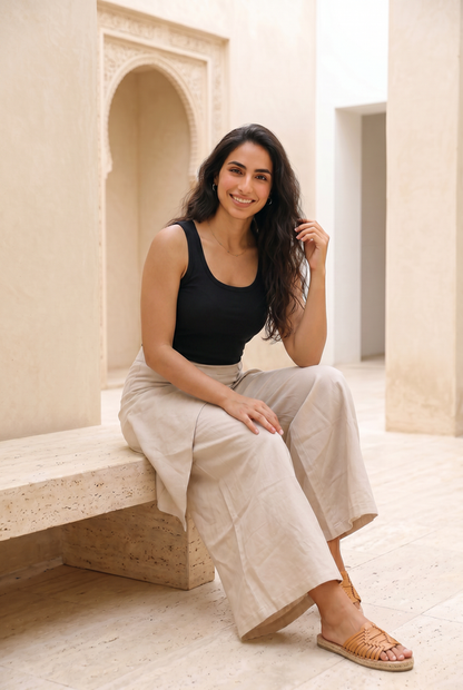 Rhea Linen Wrap – Pants