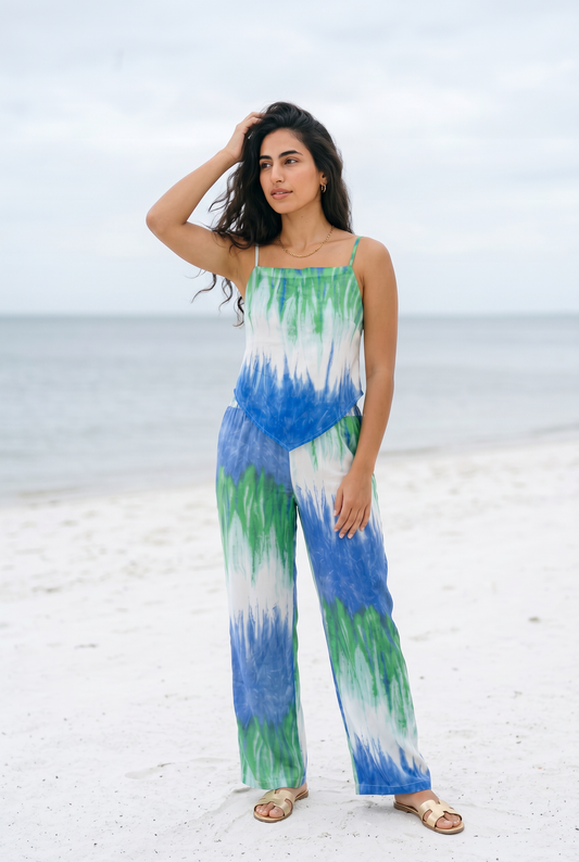 Indigo & Fern Tie-Dye Two-Piece Set
