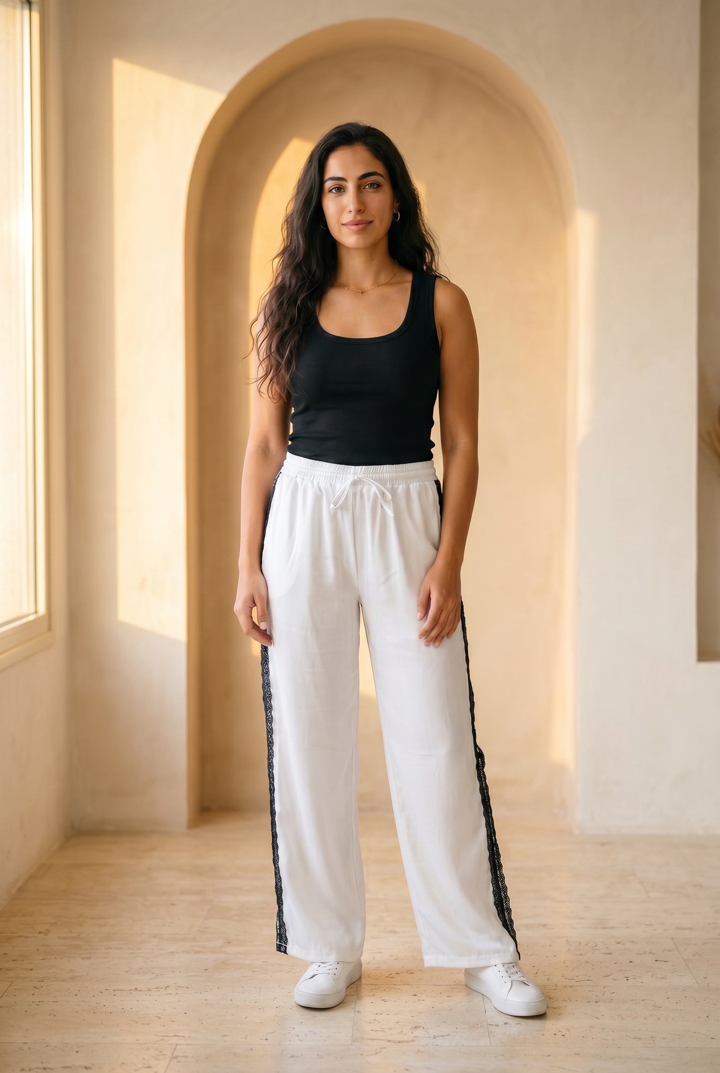 Celeste Lace – Pants – White