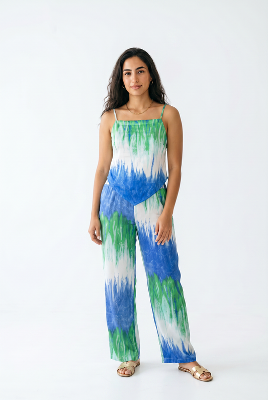 Indigo & Fern Tie-Dye Two-Piece Set